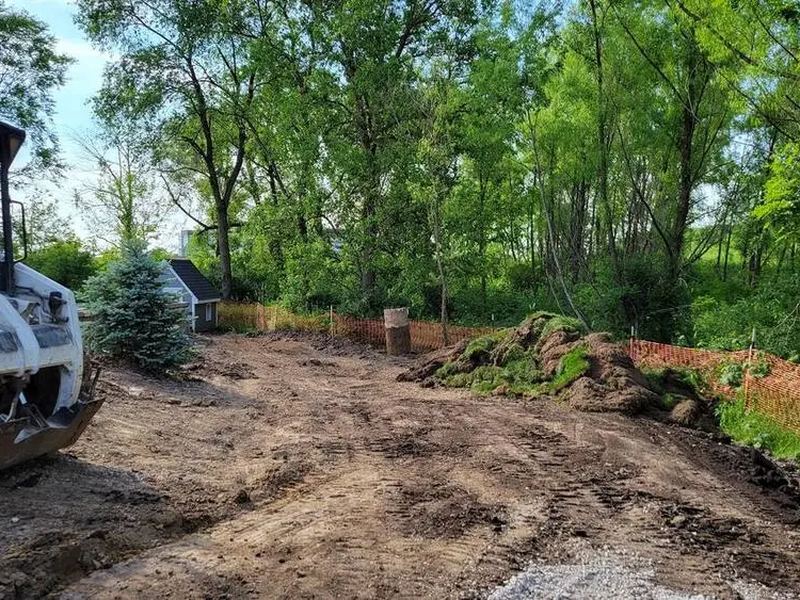 Drainage and French drains job in the Manville Heights neighborhood of Iowa City