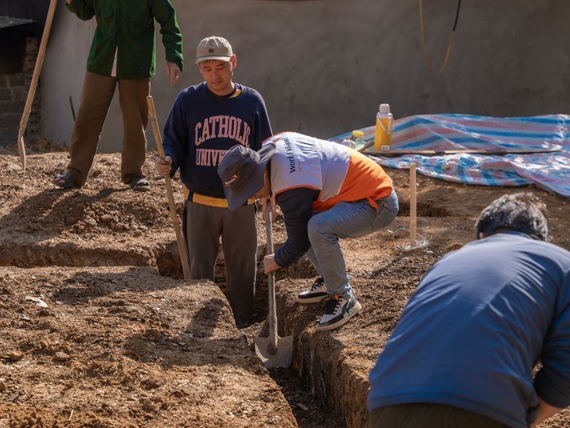 Drainage and French drains job in the Northside neighborhood of Iowa City